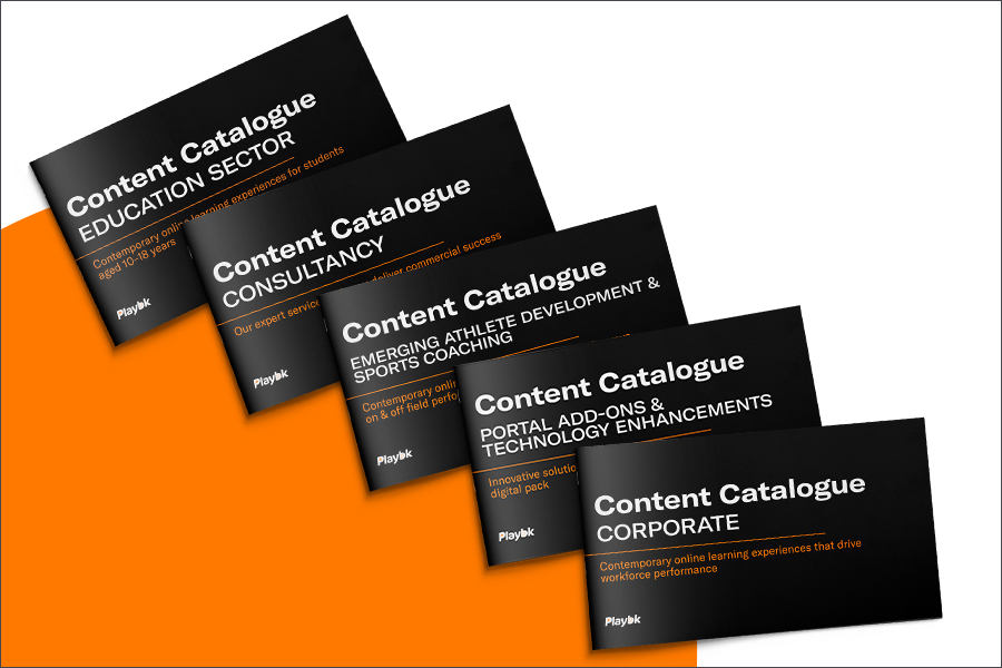 Playbk Sports suite of Content Catalogues