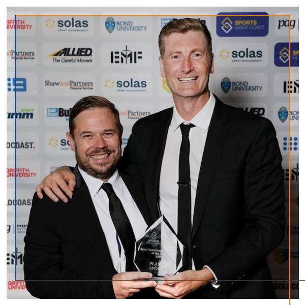 Damian Hecker and Jon Shepherd Sports Gold Coast Award winners