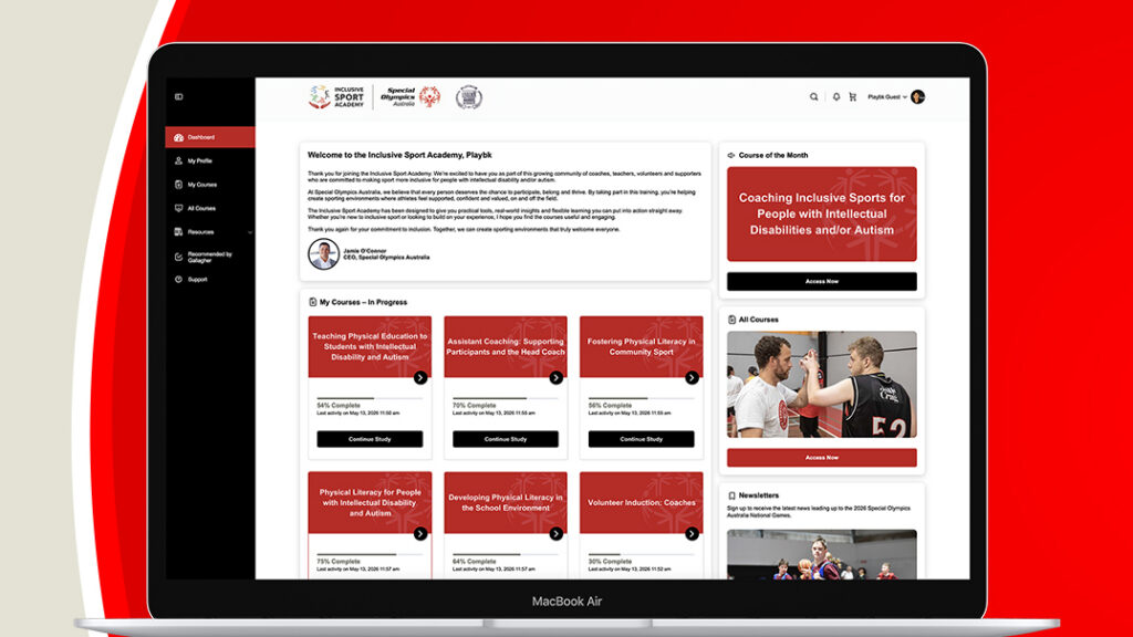Inclusive Sport Academy dashboard